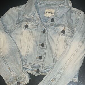 Cherokee Light Blue Denim half Jacket with Button Front